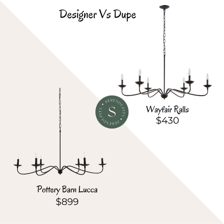 Designer VS Dupe – Pottery Barn Lucca Iron Chandelier