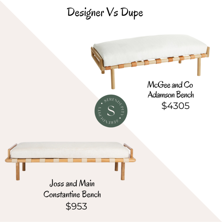 Designer VS Dupe:  McGee and Co Adamson Bench