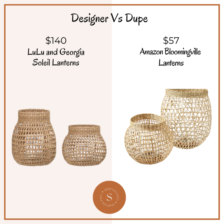 Designer VS Dupe – Lulu and Georgia Soleli Lanterns