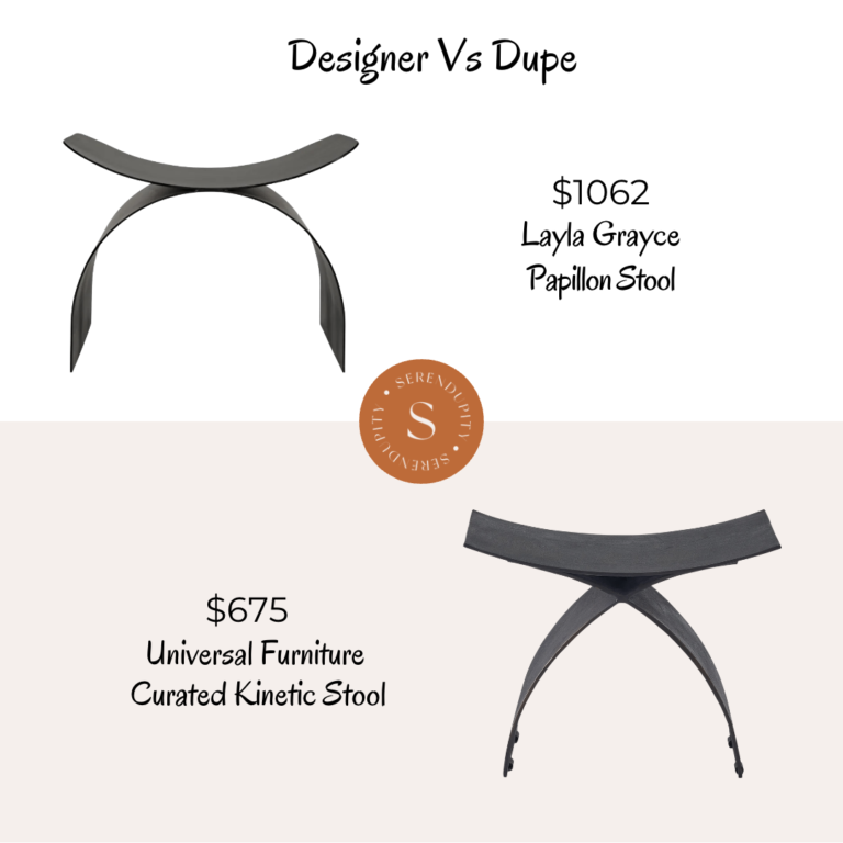 Designer VS Dupe – Layla Grayce Papilon Stool