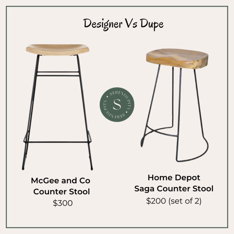 Designer VS Dupe – McGee & Co Williamsen Counter Stool