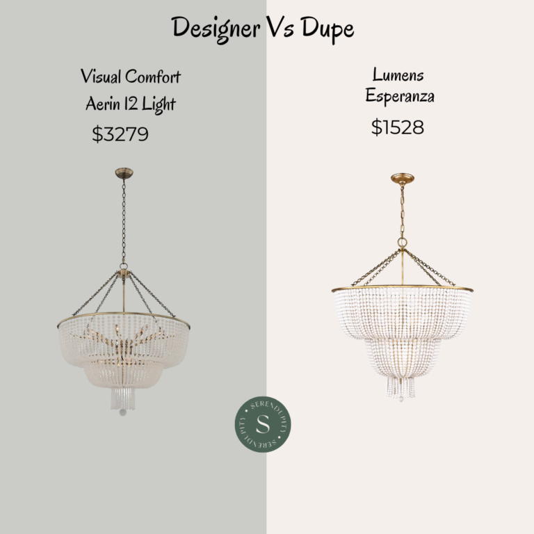 Designer VS Dupe – Visual Comfort Aerin Jacqueline Chandelier