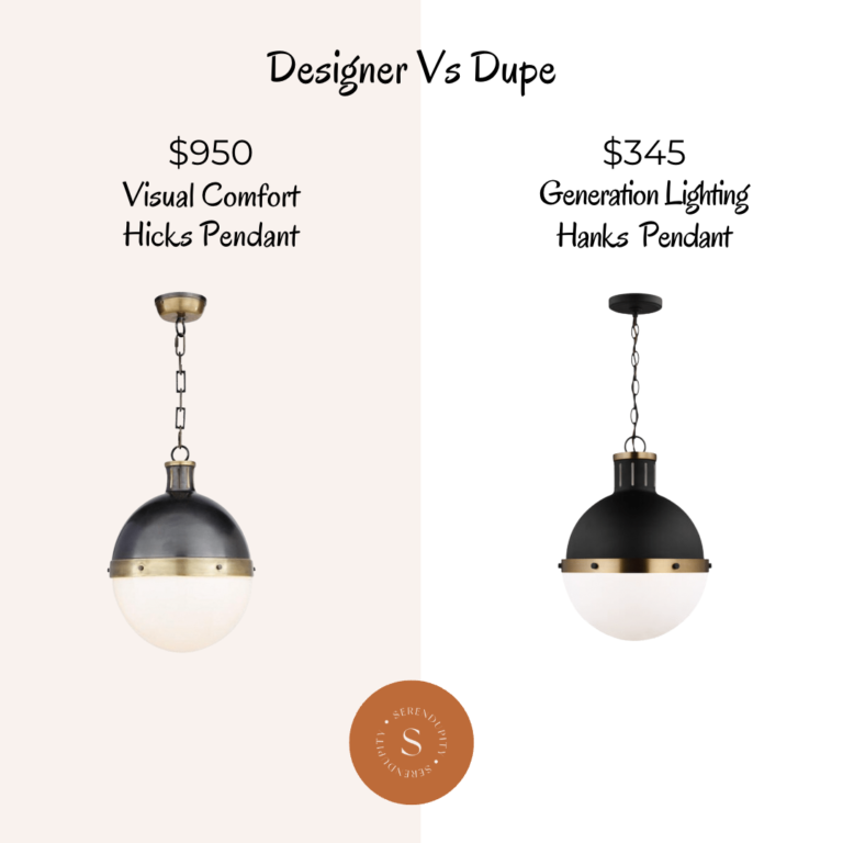 Designer VS Dupe – Visual Comfort Hicks Pendant