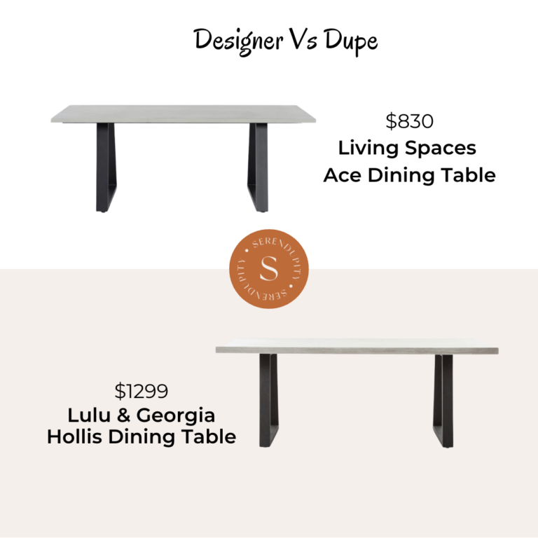 Designer VS Dupe – Lulu and Georgia Hollis Table