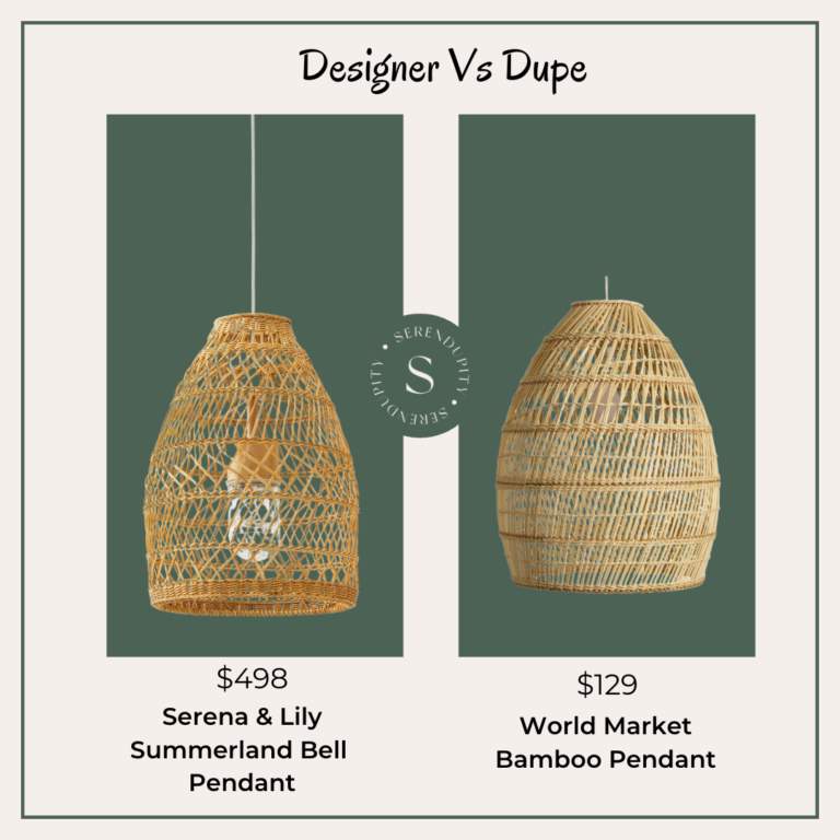 Designer VS Dupe – Serena and Lily Summerland Bell Pendant