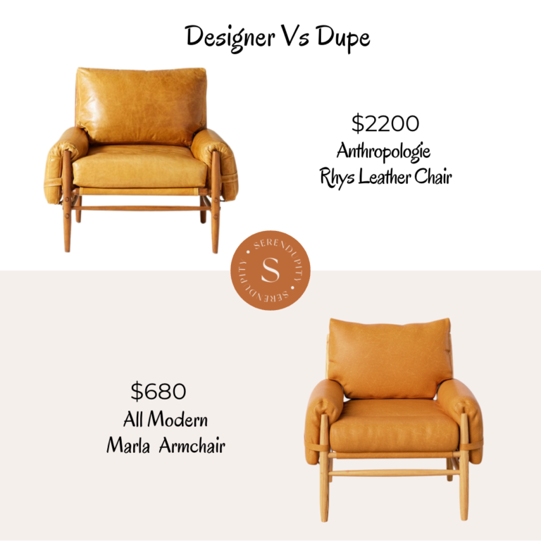 Designer VS Dupe – Anthropologie Rhys Leather Chair