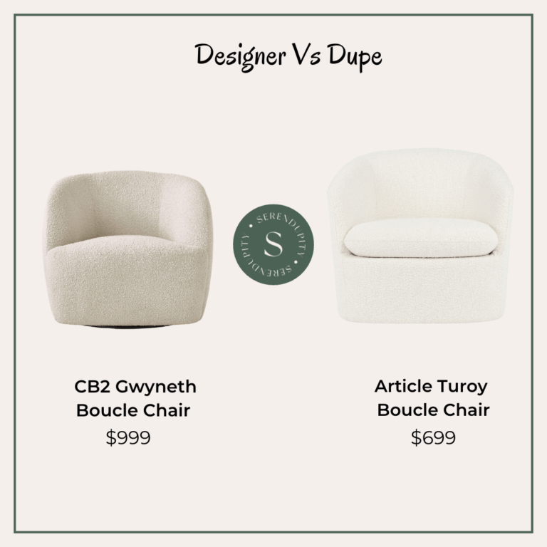 Designer VS Dupe – CB2 Gwyneth Ivory Boucle Chair