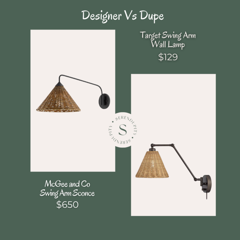 Designer VS Dupe – McGee and Co Basket Swing Arm Sconce