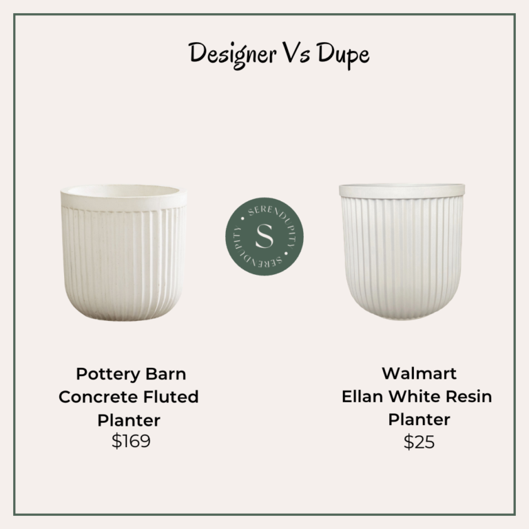 Designer VS Dupe – Pottery Barn Concrete Fluted Planter