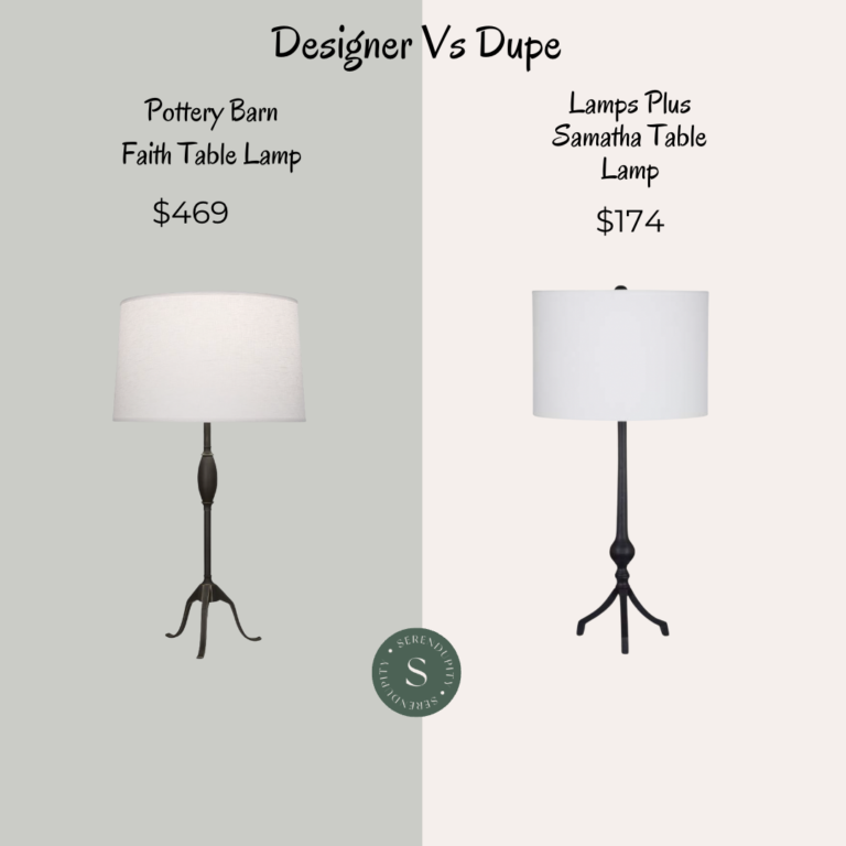 Designer VS Dupe – Pottery Barn Faith Table Lamp