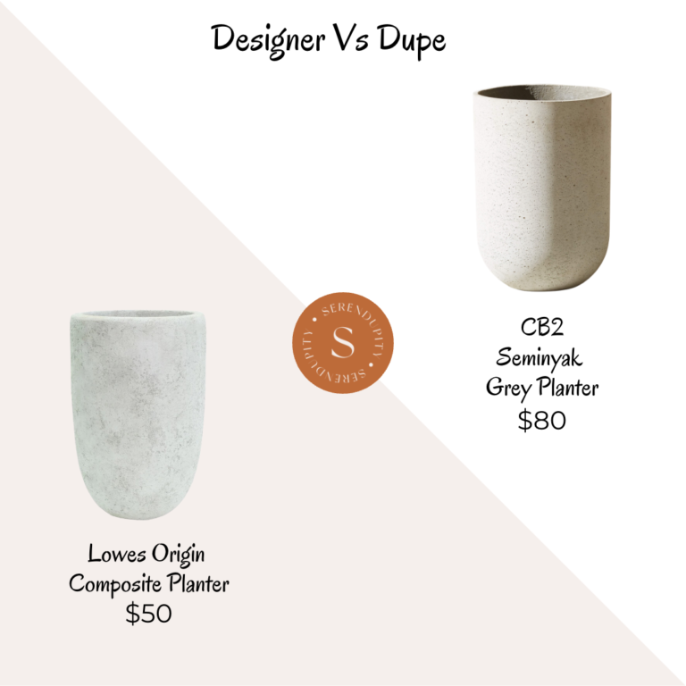 Designer VS Dupe – CB2 Seminyak Cement Planter 