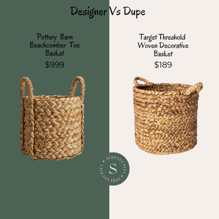 Designer VS Dupe – Pottery Barn Beachcomber Tote Basket