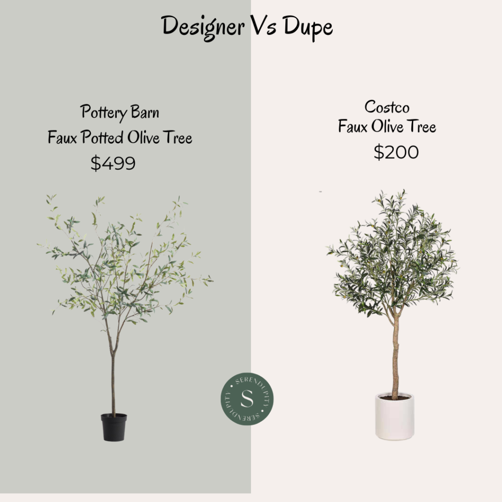 Designer VS Dupe - Pottery Barn Faux Olive Tree