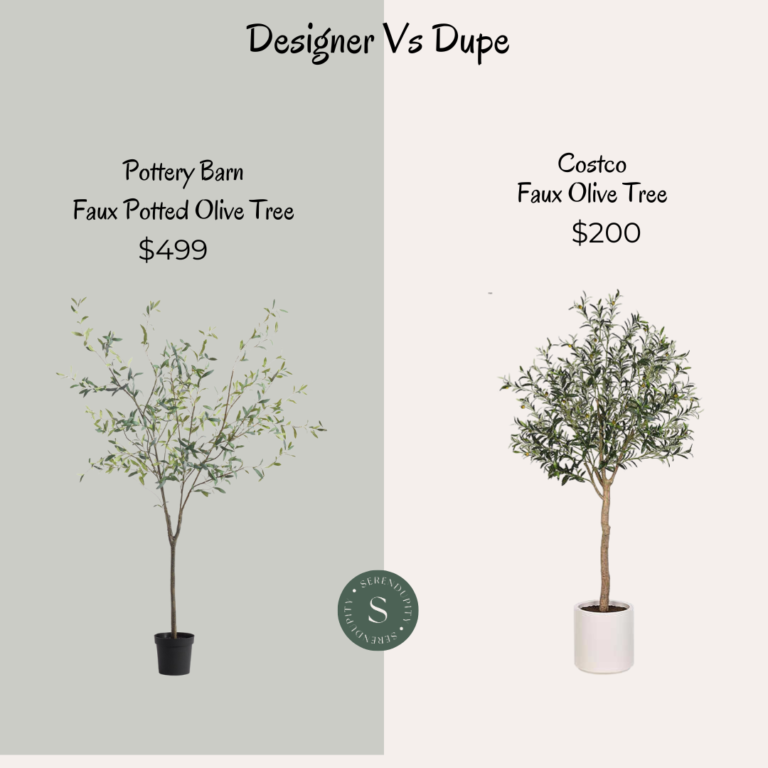 Designer VS Dupe – Pottery Barn Faux Olive Tree
