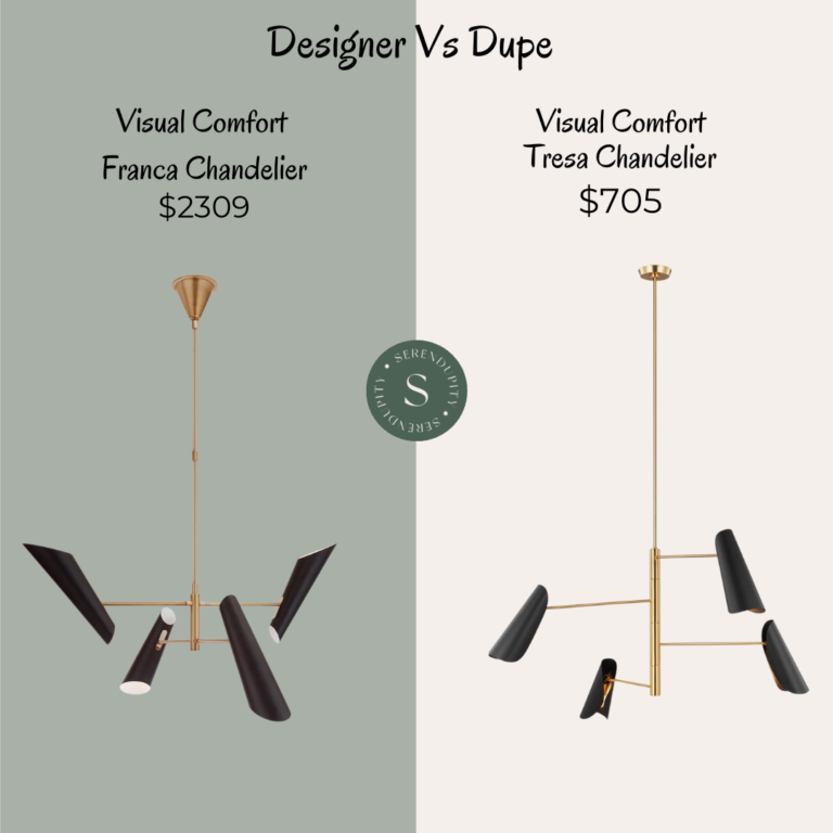 Designer VS Dupe – Visual Comfort Franca Pivoting Chandelier