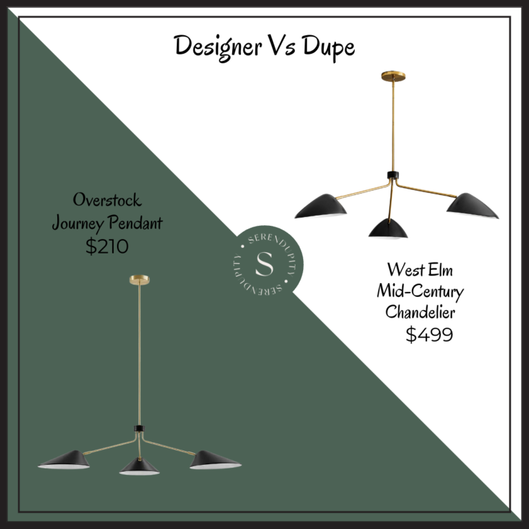 Designer VS Dupe – West Elm  Mid-Century Chandelier